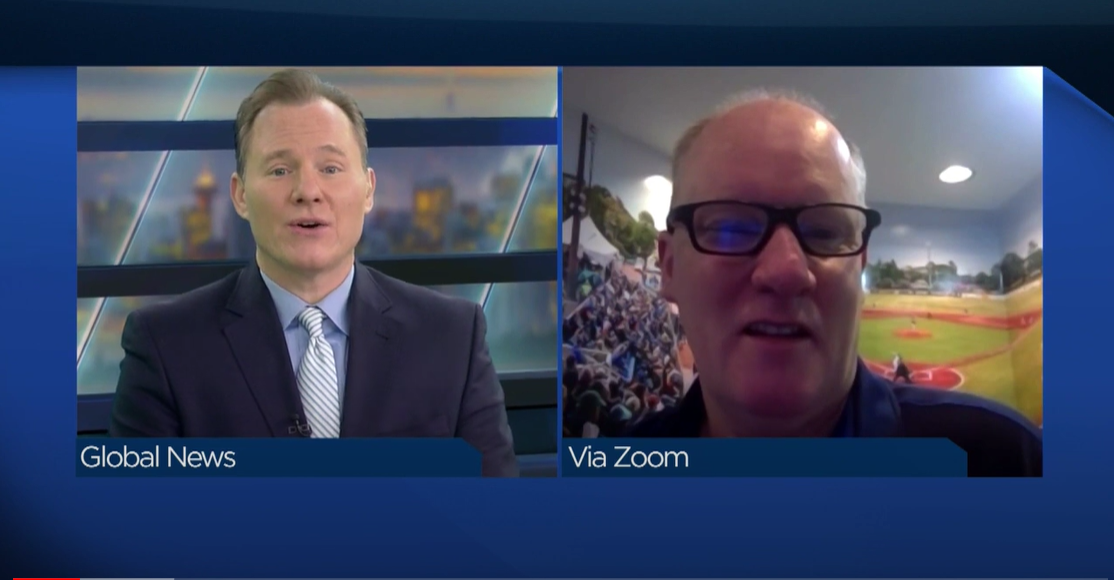 Jim Swanson with Jay Janower on GlobalTV TheDugout.ca