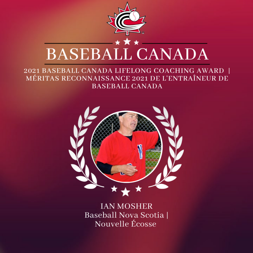 Baseball Canada honours Ian Mosher with Lifelong Coaching Award